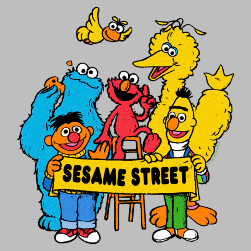 Women's Sesame Street Crew Banner Portrait T-Shirt