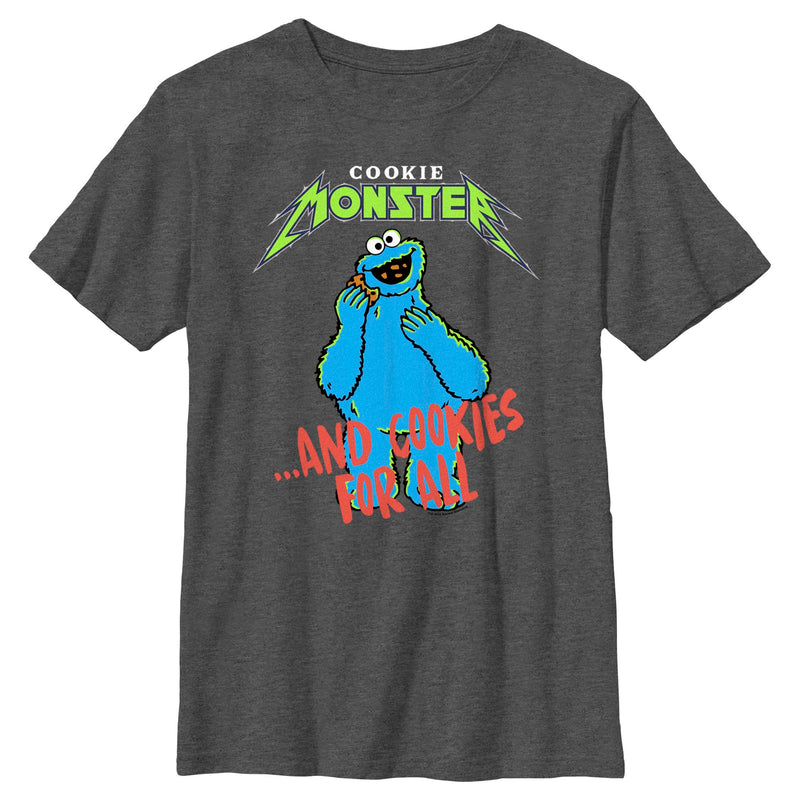 Boy's Sesame Street And Cookies for All Monster T-Shirt