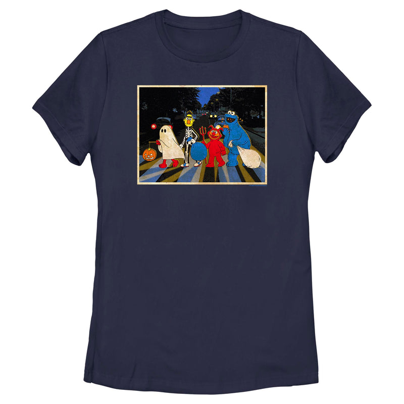 Women's Sesame Street Halloween Abbey Road T-Shirt