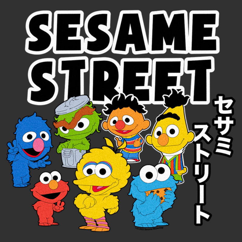 Men's Sesame Street Kawaii Characters Group T-Shirt