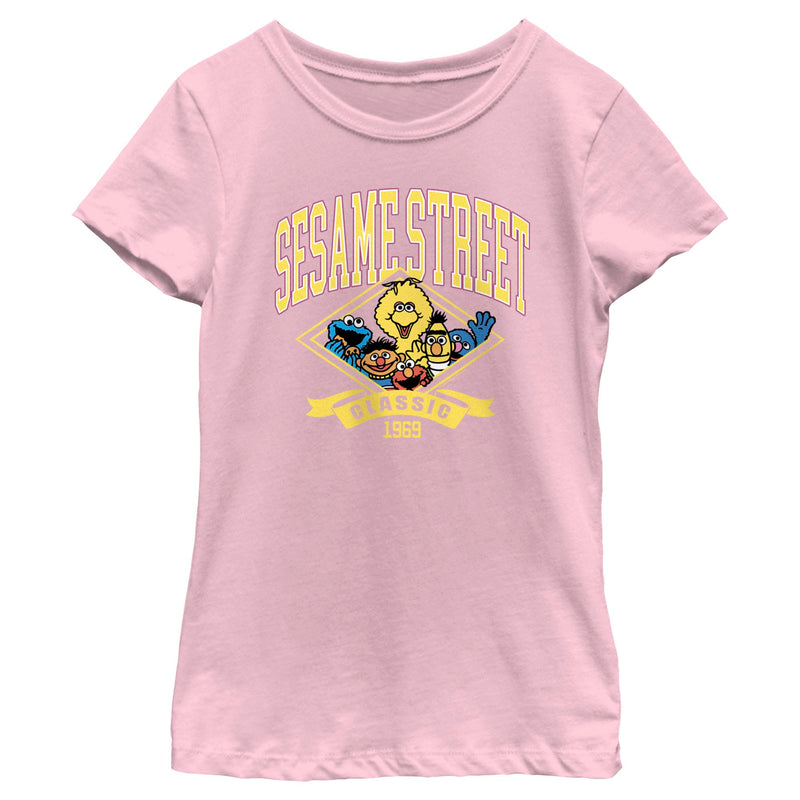 Girl's Sesame Street Classic 1969 Varsity T-Shirt