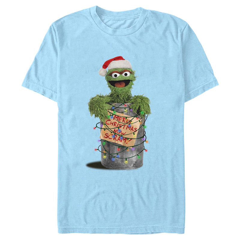 Men's Sesame Street Oscar the Grouch Merry Christmas T-Shirt