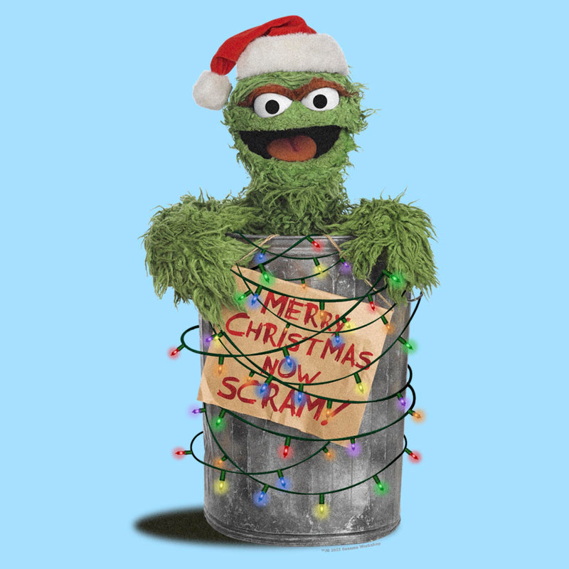 Men's Sesame Street Oscar the Grouch Merry Christmas T-Shirt