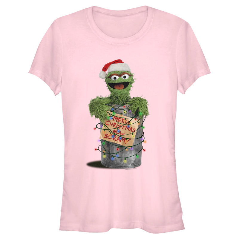 Junior's Sesame Street Oscar the Grouch Merry Christmas T-Shirt