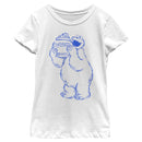 Girl's Sesame Street Cookie Monster Sketch T-Shirt