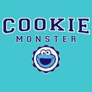 Girl's Sesame Street Cookie Monster Collegiate T-Shirt