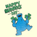 Men's Sesame Street Happy Shamrock Day Cookie Monster T-Shirt