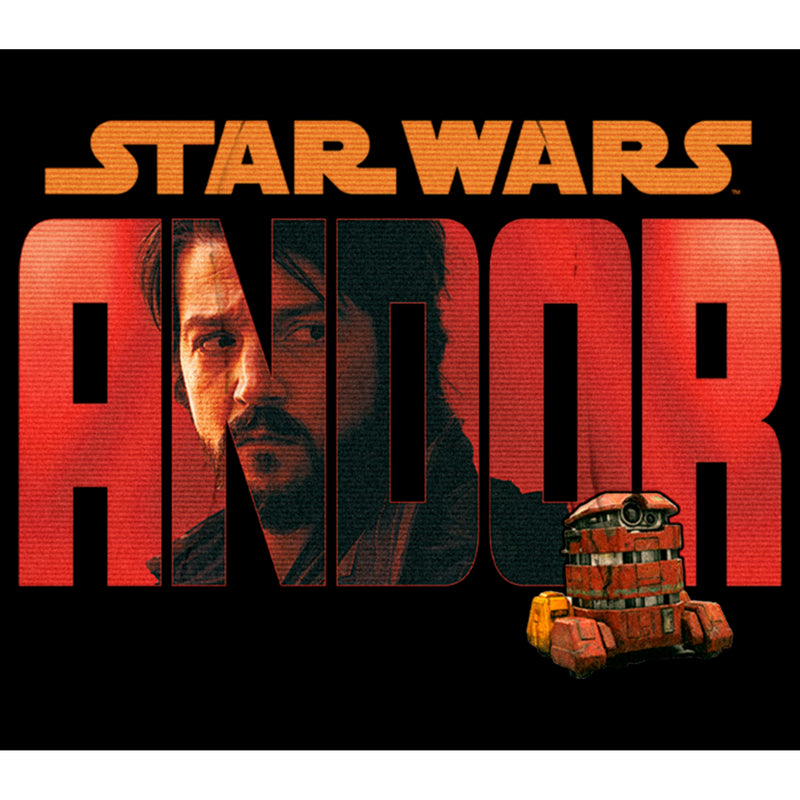 Men's Star Wars: Andor Cassian Red Logo Pull Over Hoodie