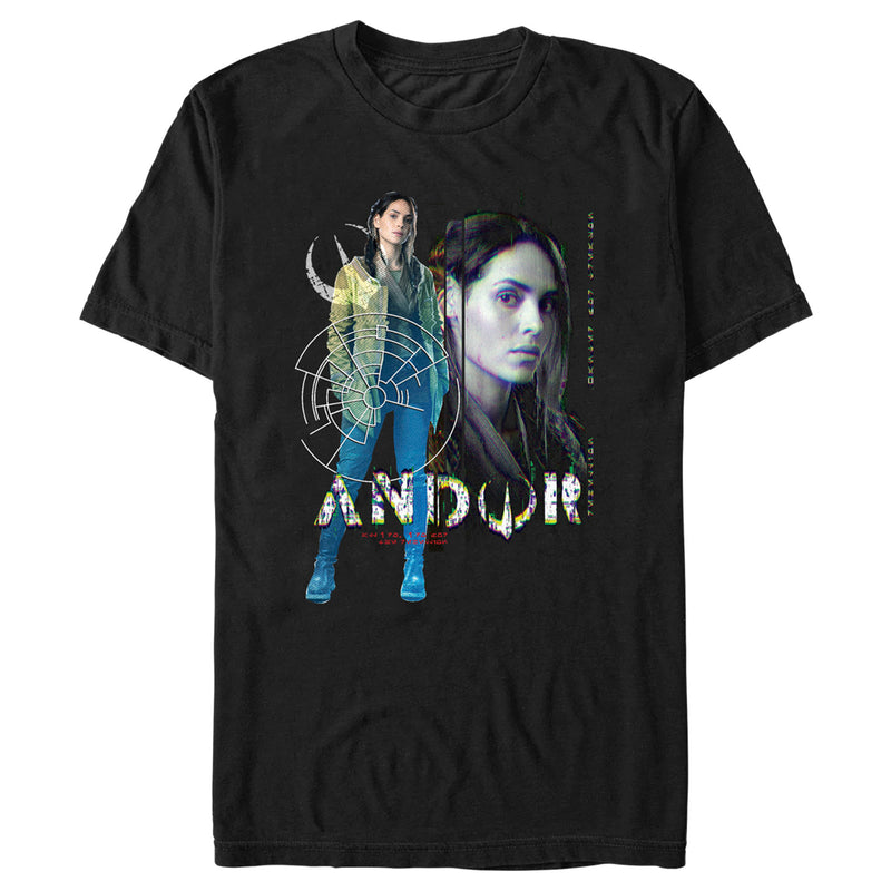 Men's Star Wars: Andor Female Rebel Glitched T-Shirt