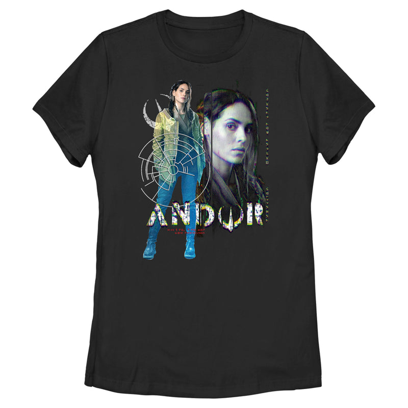 Women's Star Wars: Andor Female Rebel Glitched T-Shirt