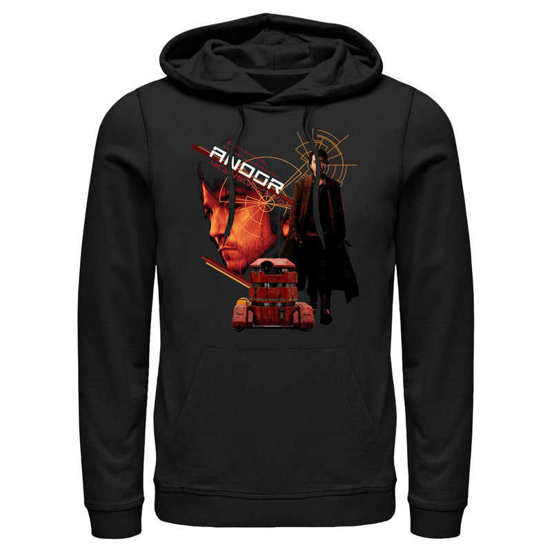 Men's Star Wars: Andor Cassian and Droid Buddy Pull Over Hoodie