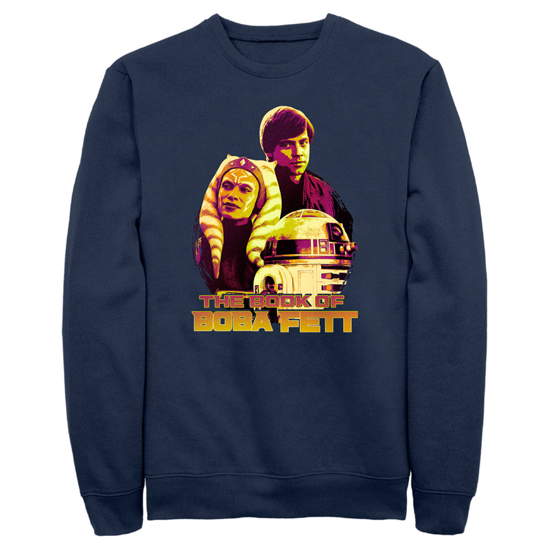 Men's Star Wars: The Book of Boba Fett R2-D2, Skywalker, Tano Old Friends Sweatshirt