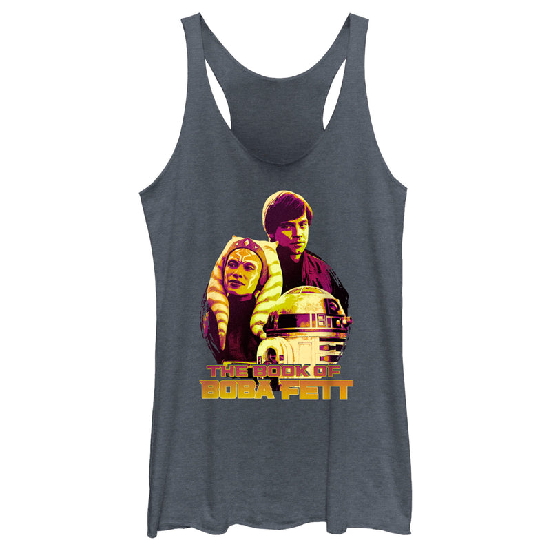 Women's Star Wars: The Book of Boba Fett R2-D2, Skywalker, Tano Old Friends Racerback Tank Top