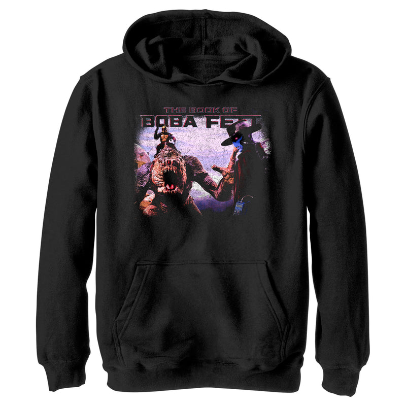Boy's Star Wars: The Book of Boba Fett Cad Bane Rancor and Boba Standoff Pull Over Hoodie
