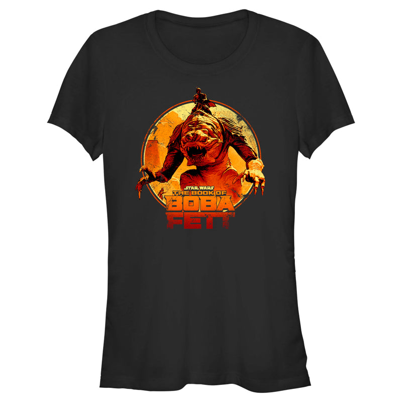 Junior's Star Wars: The Book of Boba Fett Riding the Rancor T-Shirt