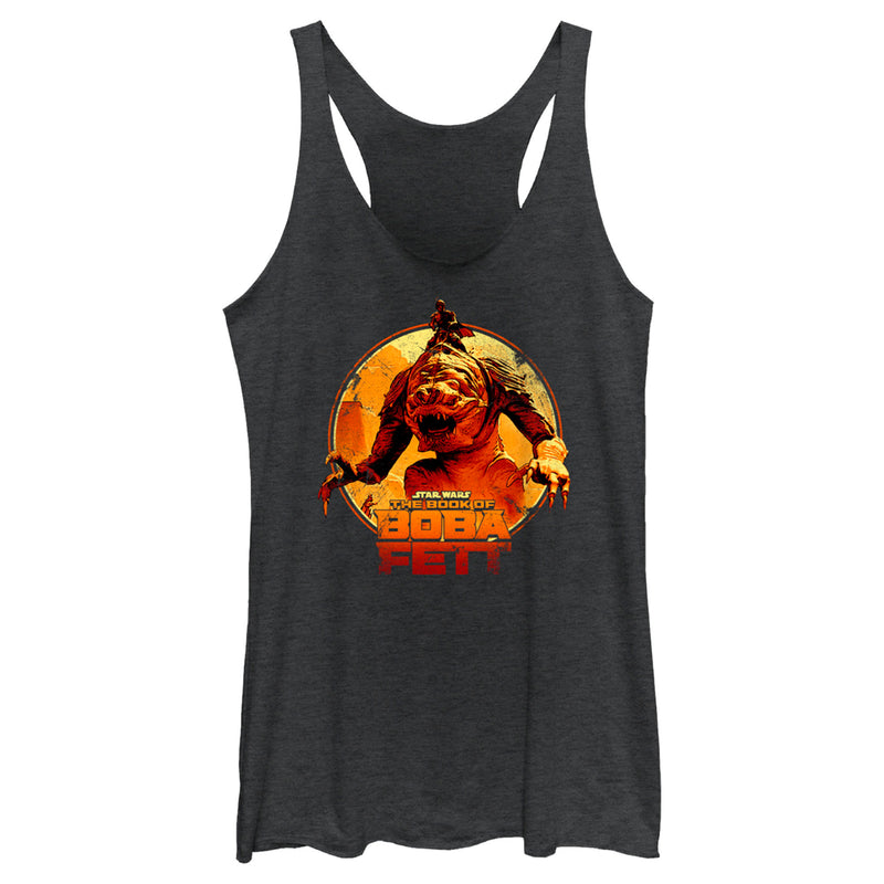 Women's Star Wars: The Book of Boba Fett Riding the Rancor Racerback Tank Top