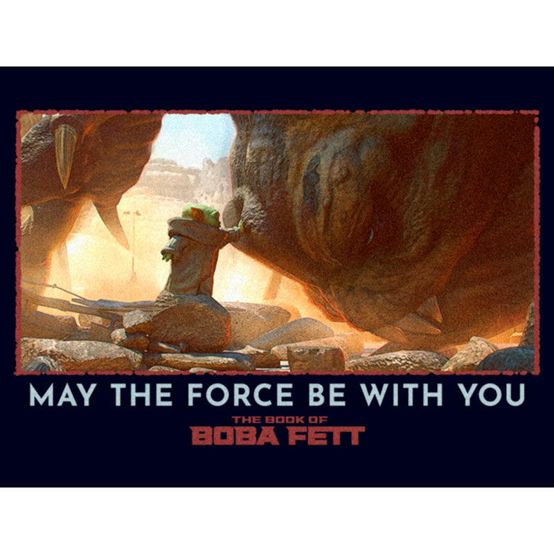Men's Star Wars: The Book of Boba Fett Grogu Taming the Rancor May the Force be With You T-Shirt