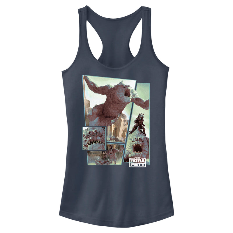 Junior's Star Wars: The Book of Boba Fett Rancor Attack Racerback Tank Top