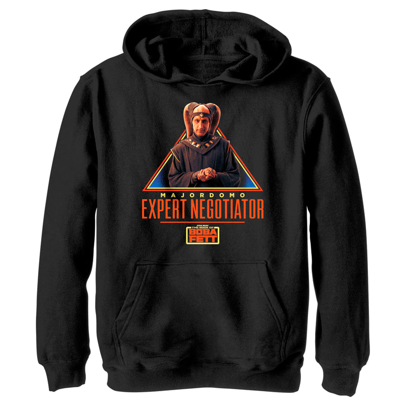 Boy's Star Wars: The Book of Boba Fett Majordomo Expert Negotiator Pull Over Hoodie