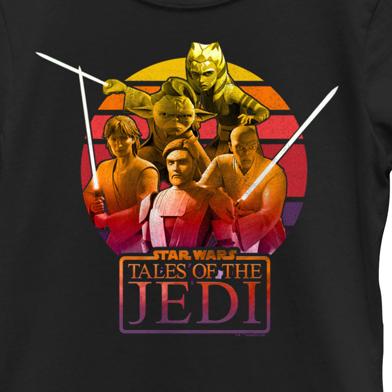 Girl's Star Wars: Tales of the Jedi Ombre Group T-Shirt