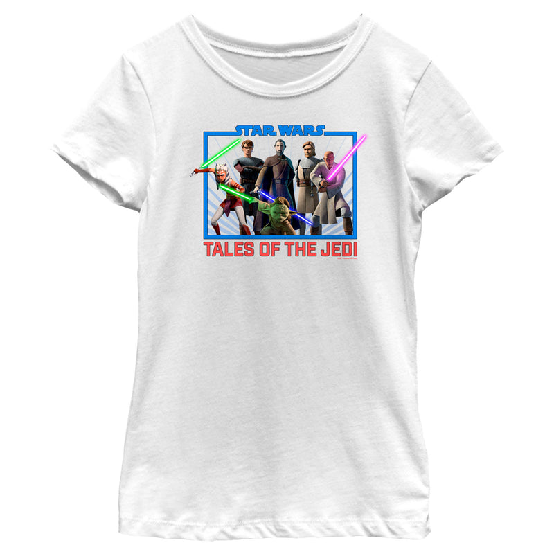 Girl's Star Wars: Tales of the Jedi Group Square T-Shirt