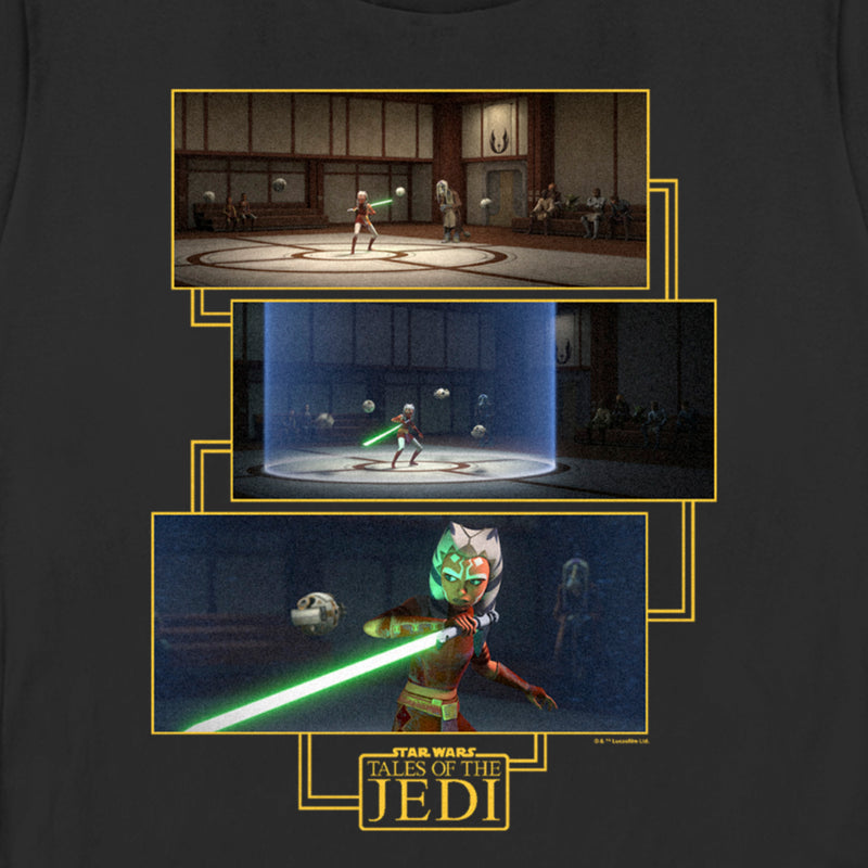 Women's Star Wars: Tales of the Jedi Ahsoka Tano Lightsaber Scenes T-Shirt