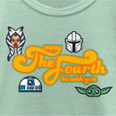 Girl's Star Wars: The Mandalorian May the Fourth Be With You Character Icons T-Shirt