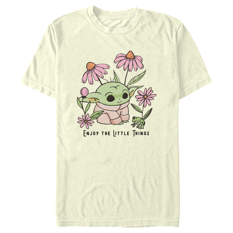 Men's Star Wars: The Mandalorian Grogu Enjoy the Little Things Frog T-Shirt