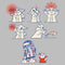 Girl's Star Wars: The Mandalorian Grogu and R2-D2 Pals Up to Mischief T-Shirt