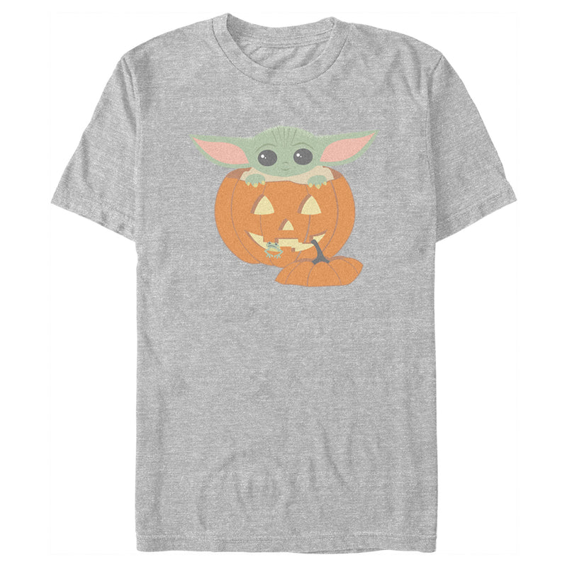 Men's Star Wars: The Mandalorian Halloween Grogu Jack-O'-Lantern T-Shirt