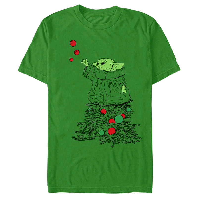 Men's Star Wars: The Mandalorian Grogu Christmas Tree Ornaments T-Shirt