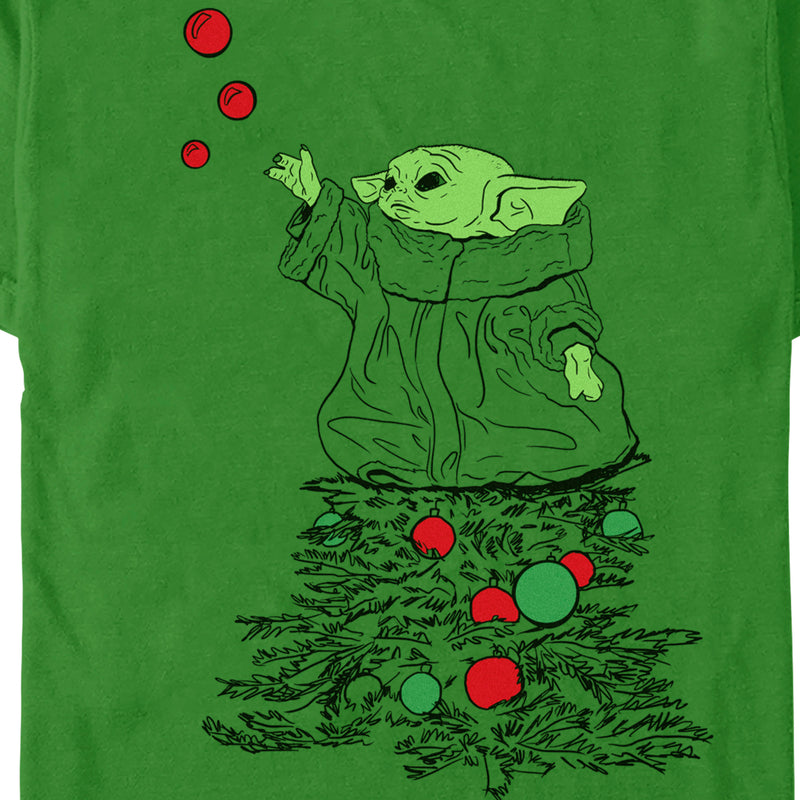 Men's Star Wars: The Mandalorian Grogu Christmas Tree Ornaments T-Shirt