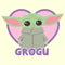 Men's Star Wars: The Mandalorian Grogu Cute Heart T-Shirt