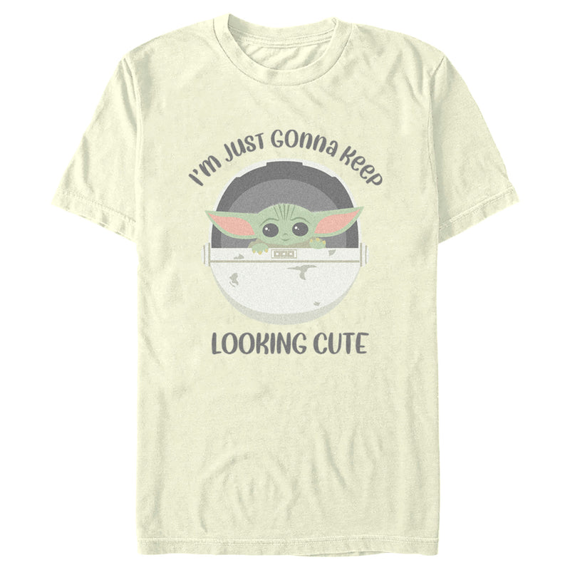 Men's Star Wars: The Mandalorian Grogu I'm Just Gonna Keep Looking Cute T-Shirt