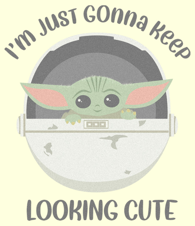 Men's Star Wars: The Mandalorian Grogu I'm Just Gonna Keep Looking Cute T-Shirt