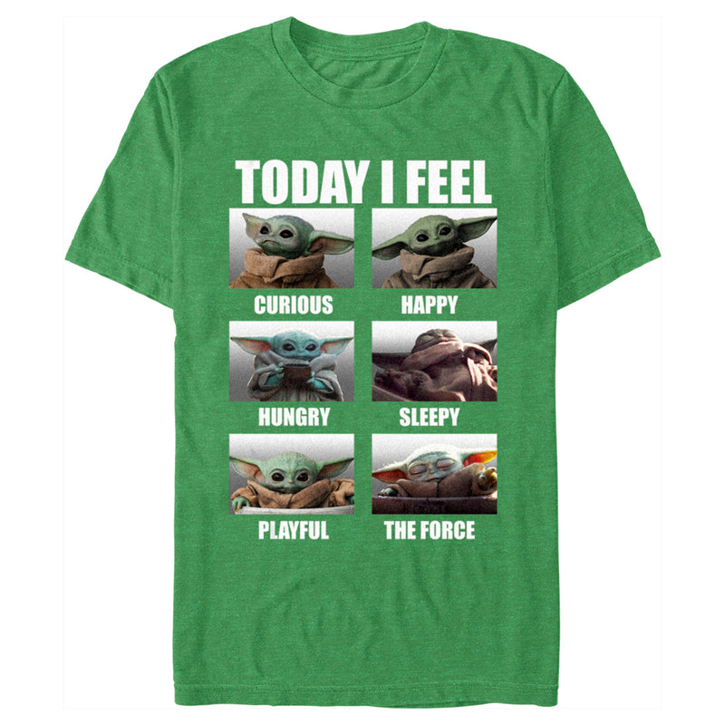 Men's Star Wars: The Mandalorian Grogu Today I Feel Scenes T-Shirt