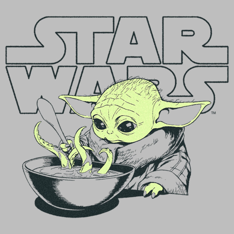 Men's Star Wars: The Mandalorian Grogu Soup Logo T-Shirt