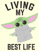 Men's Star Wars: The Mandalorian Grogu Living My Best Life T-Shirt