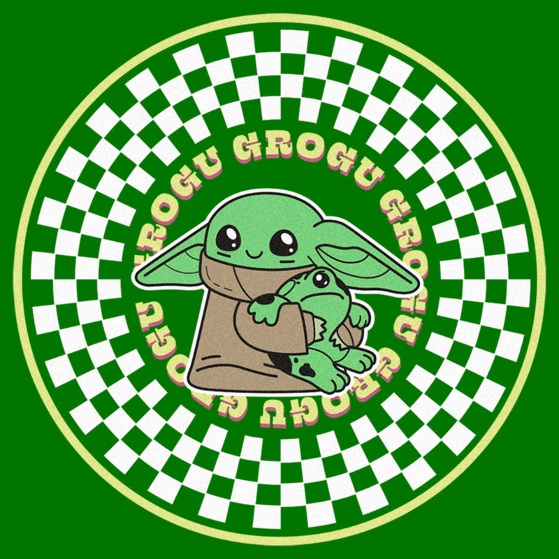 Men's Star Wars: The Mandalorian Grogu Checkered Logo T-Shirt