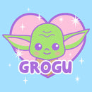 Men's Star Wars: The Mandalorian Kawaii Grogu Heart T-Shirt