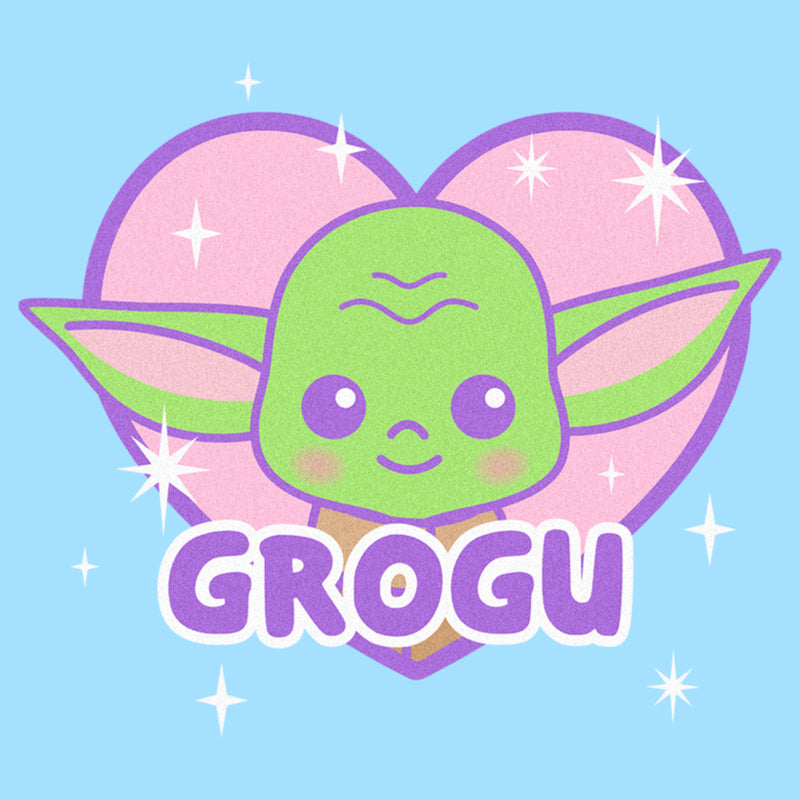 Men's Star Wars: The Mandalorian Kawaii Grogu Heart T-Shirt