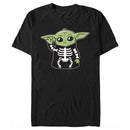 Men's Star Wars: The Mandalorian Halloween Grogu Skeleton Costume T-Shirt