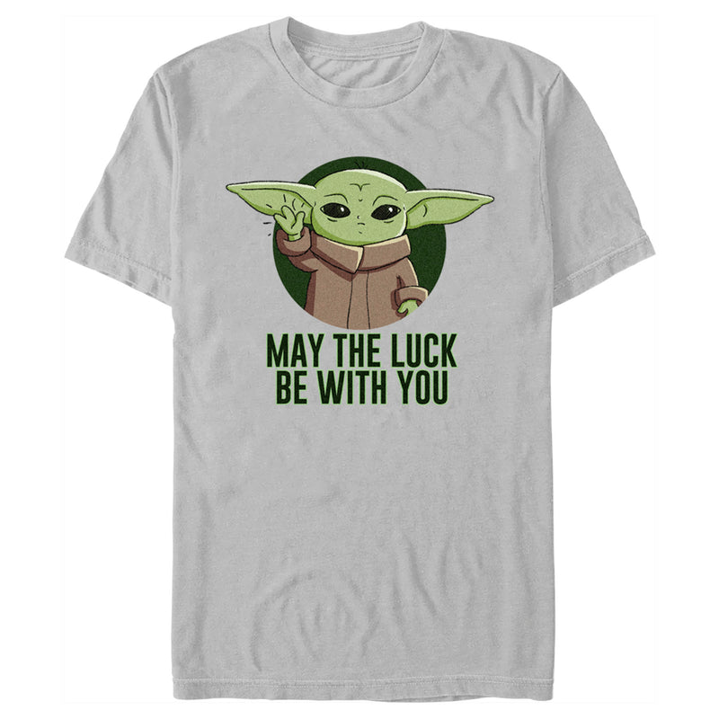 Men's Star Wars: The Mandalorian St. Patrick's Day Grogu May the Luck Be With You T-Shirt