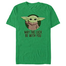 Men's Star Wars: The Mandalorian St. Patrick's Day Grogu May the Luck Be With You T-Shirt