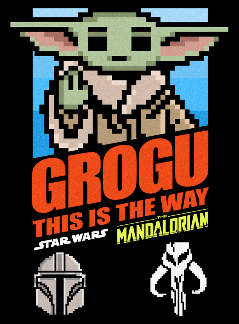 Men's Star Wars: The Mandalorian Grogu 8-Bit Poster T-Shirt