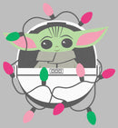 Men's Star Wars: The Mandalorian Grogu Christmas Lights T-Shirt