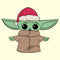 Men's Star Wars: The Mandalorian Christmas Small Santa Grogu T-Shirt