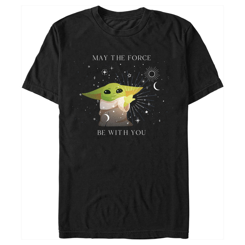Men's Star Wars: The Mandalorian Grogu May the Force be With You Celestial T-Shirt