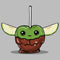 Men's Star Wars: The Mandalorian Grogu Candy Apple T-Shirt