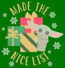 Men's Star Wars: The Mandalorian Christmas Grogu Made the Nice List T-Shirt